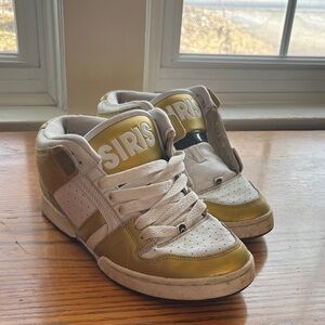 Osiris White and Gold Accent High-Top Skate Shoe South Bronx